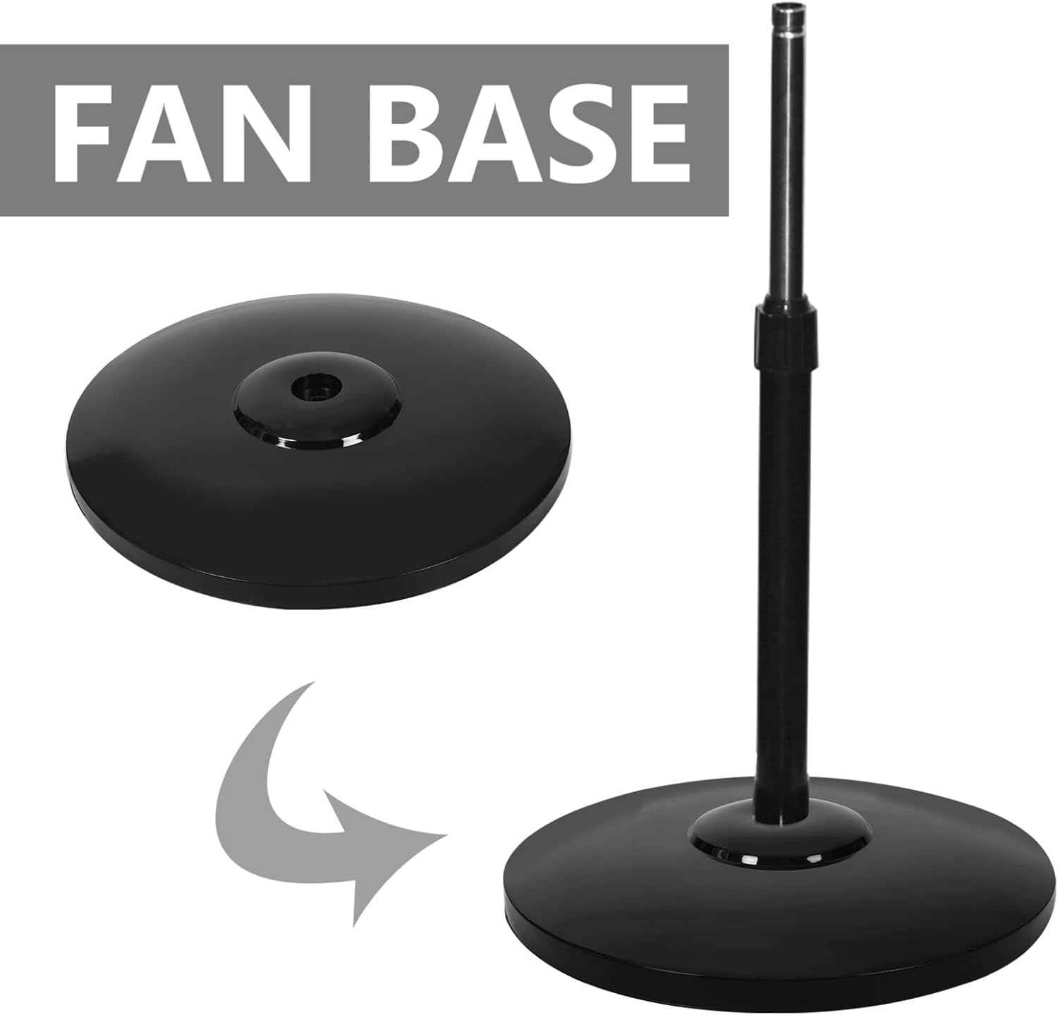 Luxshiny Floor Fan Base Chassis for Pedestal Fans Replacement Support for Various Models Easy Installation and Versatile Use Applications