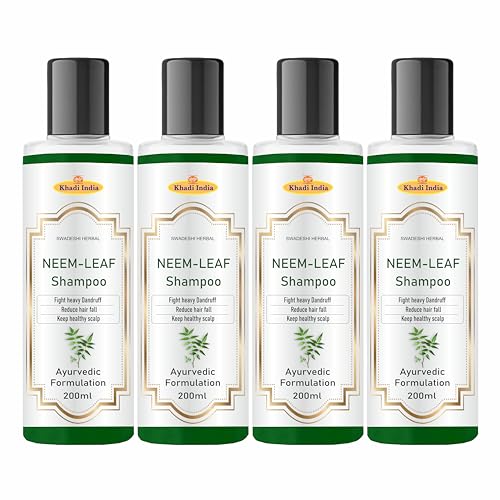 Image of Khadi Neem Hair Cleanser - 100% Herbal Shampoo for Dandruff, Itchy Scalp & Oil Control - Antibacterial, Sulfate-Free, Paraben-Free - 800ml
