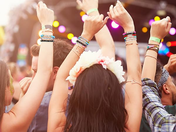 Image of American Trends Friendship Bracelets Colorful Clay Beaded Preppy Jewelry for Concerts Music Inspired Bracelets Cute Bead Bracelet for Fans