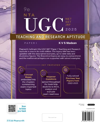 Image of Pearson NTA UGC NET 2025 Paper 1 by KVS Madaan & UGC NET Paper 1 Previous Years' Solved Papers -10 years PYQs | (Teaching and Research Aptitude) | 2025 & 2024 Solved papers|2500+ Practice Questions