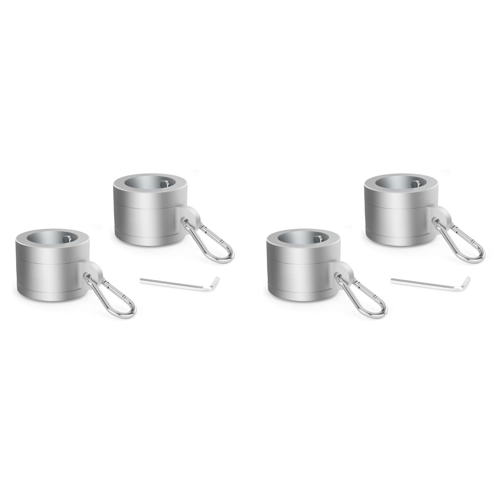 Ctrlzs 2 Pair Aluminum Alloy Flag Pole Rings 1In, 360 Degree Rotating Flag Mounting Rings For 0.75-1.02 Inch Diameter Flagpole