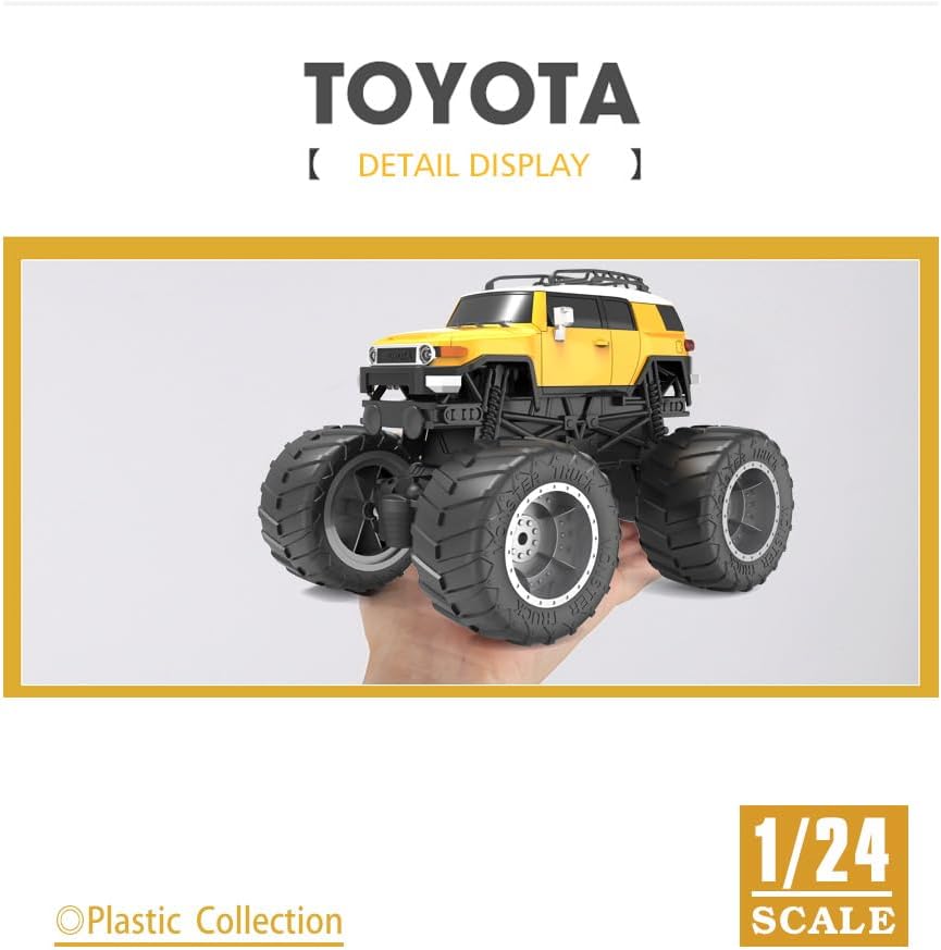 Miniatura 7 de Vinie Jeep a control remoto para niños, autos RC Toyota FJ Cruiser 2007, escala 124, juguetes para niños con licencia oficial, 2.4Ghz inalámbrico,