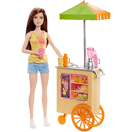 Barbie Careers Juice Bar Playset with Brunette Doll