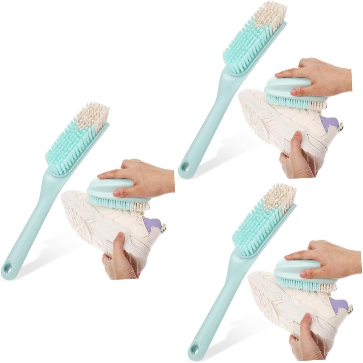 GALPADA 3sets Multi-Purpose Brush Ergonomic Clothes and Shoe Scrubber for Removal Household Brush for Carpets and More
