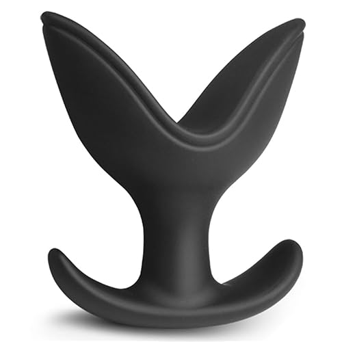 V-Shaped Opening Anal Plug Silicone Butt Plug Male Female Sex Toy Black