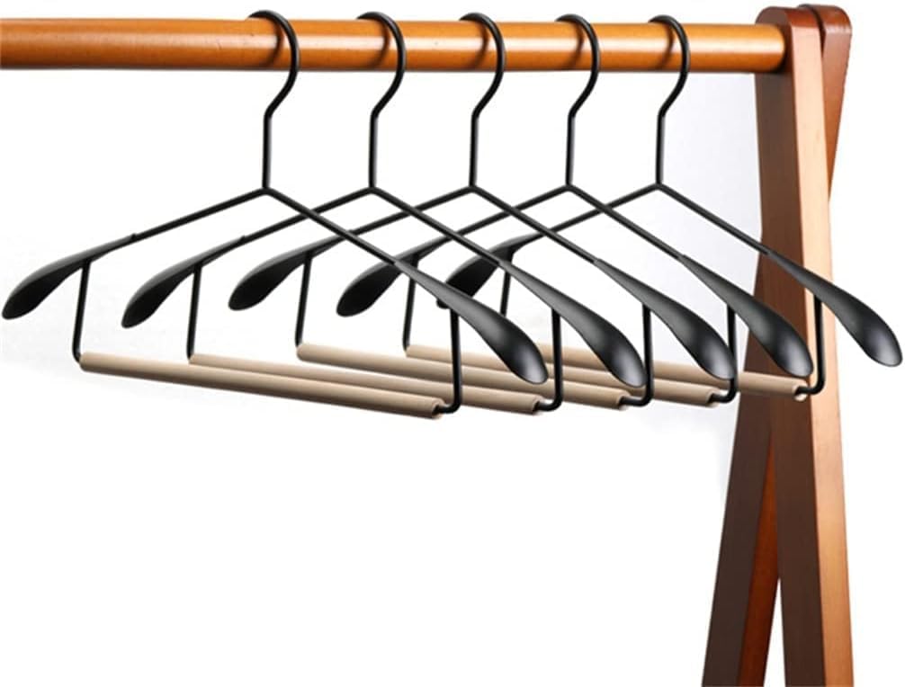 Wooden Hangers Metal Suit Hangers Wide Shoulders and Trousers bar Hangers Wardrobes Storage Racks