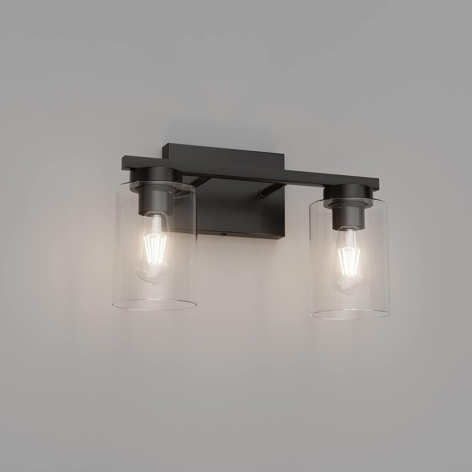 Tipace Black Industrial Bathroom Vanity Light Fixtures Over Mirror