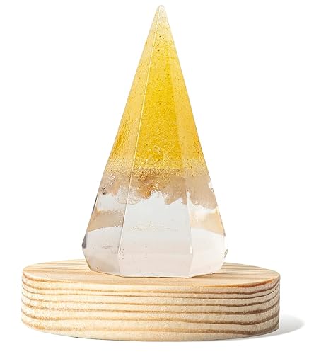 【黄金神塩使用】 八幡宮祈祷済み 盛り塩 交換不要 水晶入り ルチルクォーツ オルゴナイト 風水モチーフ 玄関 神棚 トイレにも 木製台座付き