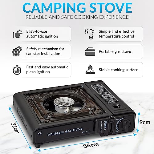 Réchaud de camping butane allumage automatique porte-poêle - 3