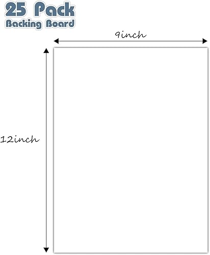 Miniatura 70 de Golden State Art, Paquete de 25 tableros de respaldo blanco brillante de 8 x 10 para marcos, fotos, fotos y más