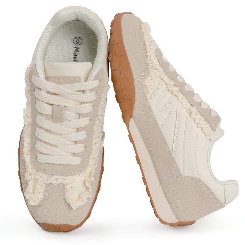 Image of Sneakers for Women Retro Fashion Trendy Sneakers with Foam Insole Casual Shoes for Walking Tennis Classic Non-Slip Comfort Shoes
