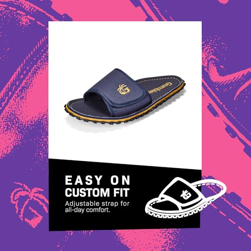 Gumbies Strider Unisex Slides, with Supersoft Cotton Adjustable Strap, Cotton Footbed & Recycled Rubber Sole - Comfort Guaranteed4