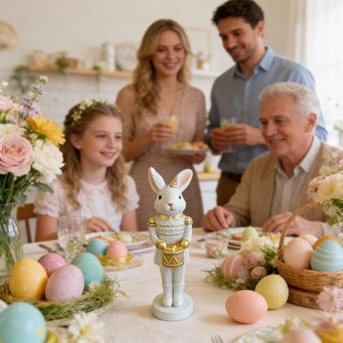 Figurines de lapin de Pâques pour centre de table de fête chic