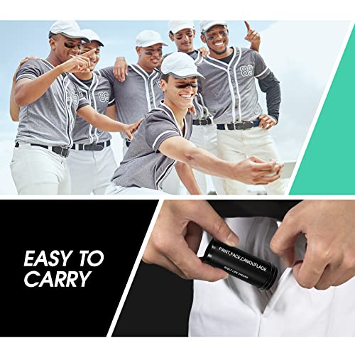 3-Pack Eye Black Stick For Sports - Baseball Softball Football Hockey Hunting Stuff, Eye Black Face Paint | Sweat-Proof & Long-Lasting, Cosplay Party Accessories Drip Eyeblack #TOP4