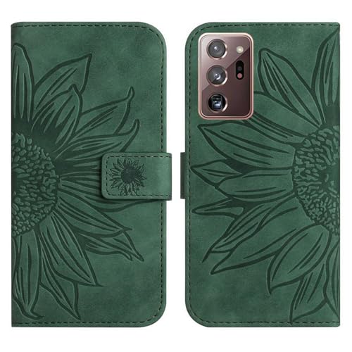 Rfvzubemok Compatible with Oppo Reno6 Pro 5G PEPM00 Cover,Compatible with Oppo Reno6 Pro 5G PEPM00 Flip Kickstand Card Slots Magnetic Closure Phone Case Green