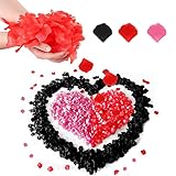 ❤ ★【Pétalos de Rosa Románticos】Símbolo romántico de amor y lealtad. 3000 piezas de super gran cantidad de pétalos de rosa, negro, rosa, rojo, 1000 piezas de cada color, le darán a su amor una gran sorpresa y desperdicio, una hermosa lluvia de rosas.