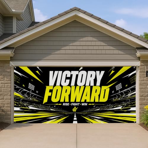 Cubierta para puerta de garaje Victory Forward lona deportiva para proteger y decorar 2