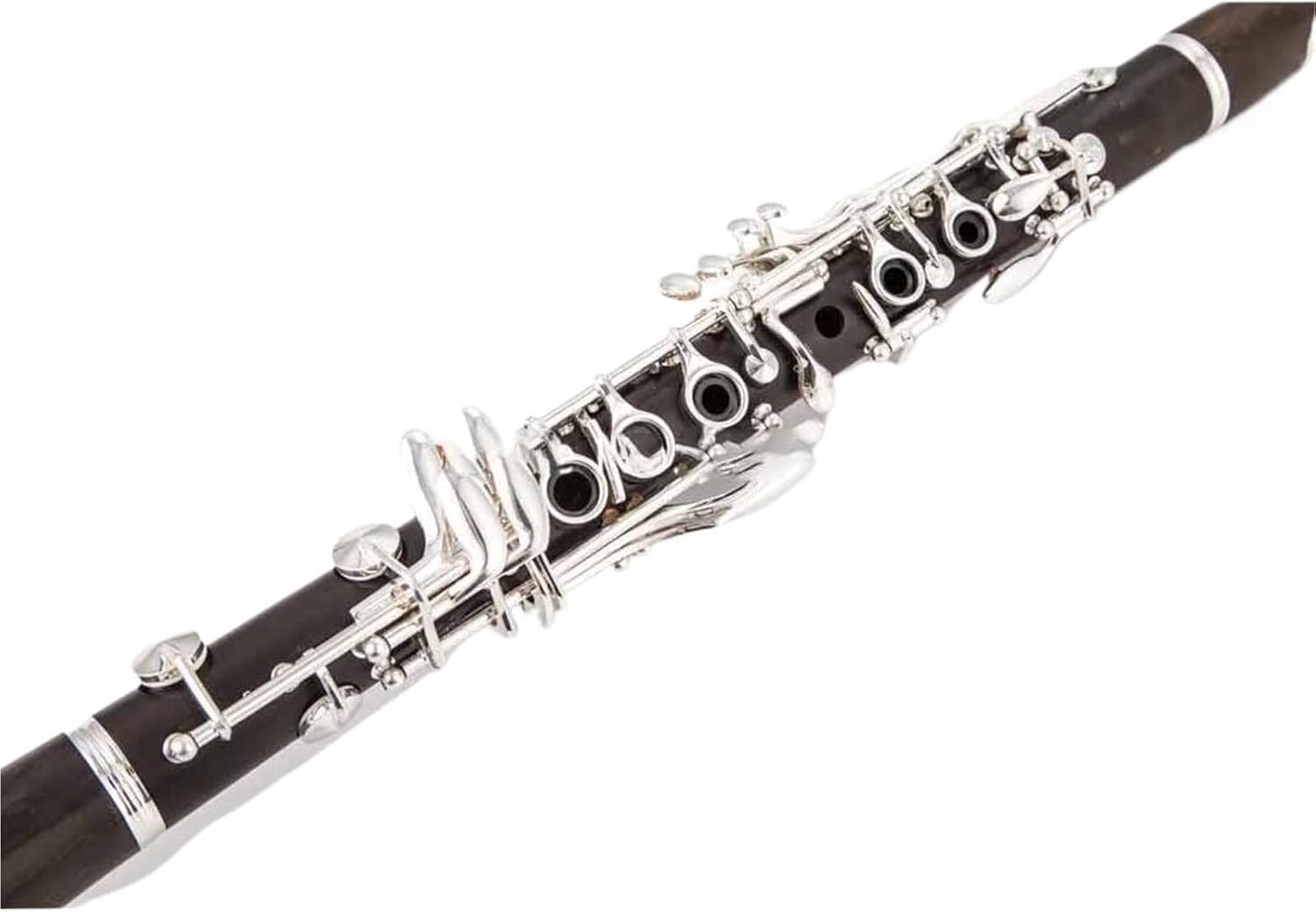Clarinet E Flat 17 Keys Ebony Wood Nickel Plated Professional Musical Instrument With Case
