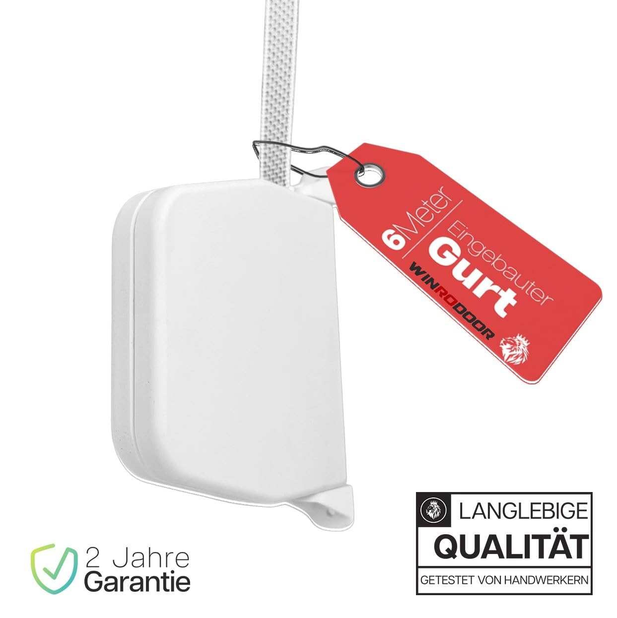 Avvolgitore per tapparelle a parete, confezione da 10 pezzi, con cinghia premontata, 6 m, robusto mini avvolgitore per cinghia da 15 mm, orientabile a 180°, distanza tra i fori 155 mm
