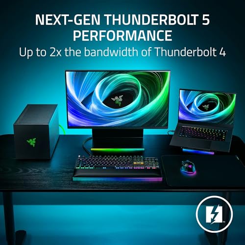 Razer Core X V2 External Graphics Enclosure (eGPU): Compatible with Windows 11 Thunderbolt 4/5 and USB 4 Laptops & Devices - 4 Slot Wide NVIDIA/AMD Graphics Cards PCIe 4.0 Support - 140W PD via USB C by Razer - Image 3