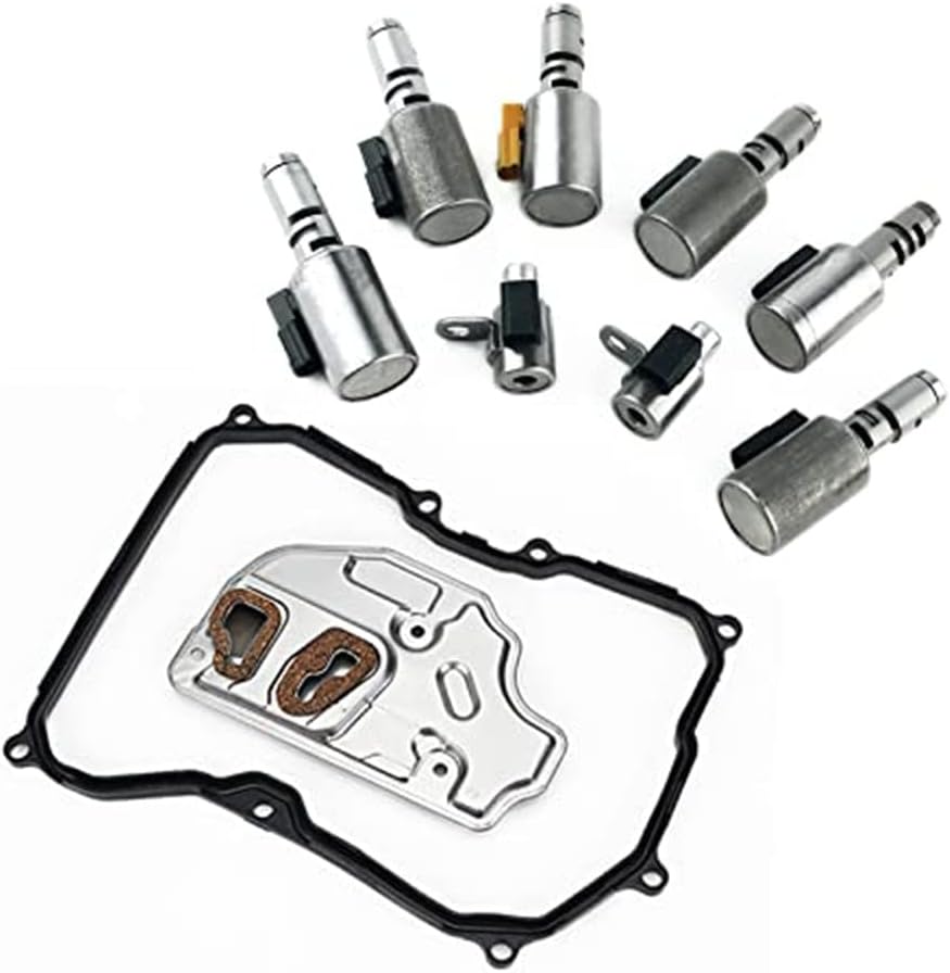 09G321370 09G325429A 09G 8pcs Transmission Solenoid Valve Filter Gasket Kit Set Compatible with V-W Beetl-e Jett-a Rabbit Gol-f 2.5