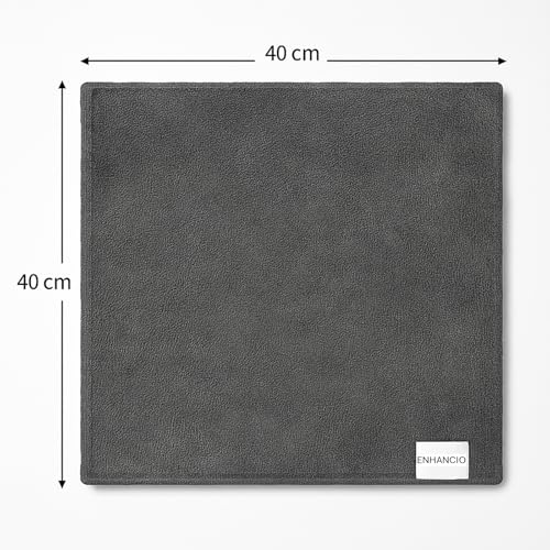 Image of Microfiber Cleaning Cloth, 350 GSM 40x40 cm | Ultra Soft Lint Free Scratch Free Towels for Car Bike Kitchen Glass Home Cleaning | Highly Absorbent Reusable Dusting Cloth | Pack of 4 | Grey