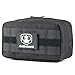 Barbarians Tactical MOLLE Utility Pouch Compact Horizontal, EDC Multi-purpose Admin Pouch Bag Black