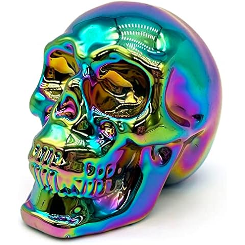 FZBHRO Metallic Green Crystal Skull Statue Cover