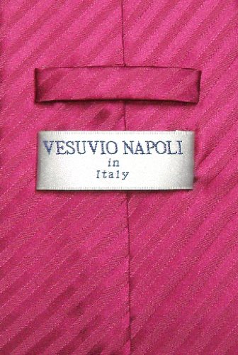 Vesuvio Napoli Men's Dress Vest & NeckTie ROYAL BLUE Color Vertical Striped Design Neck Tie Set4