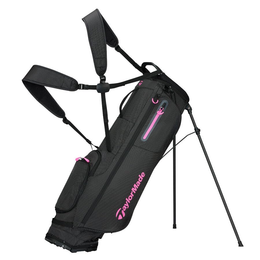 TaylorMade Golf Flextech Superlite Stand Bag Black/Neon Pink