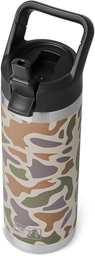 Miniatura 30 de YETI Rambler Botella de 18 onzas, aislada al vacío, de acero inoxidable con tapa de popote a juego de colores, rojo rescate Rojo de rescate,Cabo