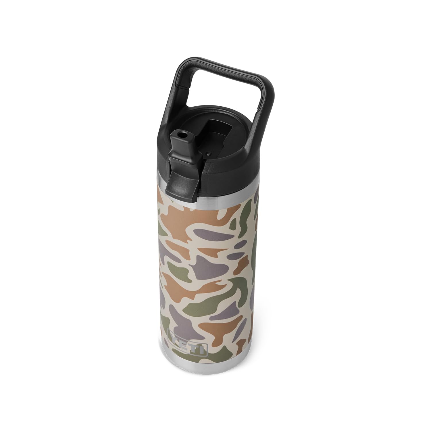 YETI Rambler 18 oz Bottle, Vacuum Insulated, Stainless Steel with Straw Cap, Tan Camo — image 1