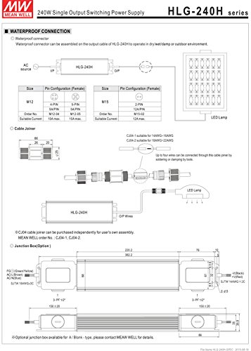 Mw Mean Well Hlg-240H-48B 48V 5A 240W Single Output Led Switching Power Supply #TOP6