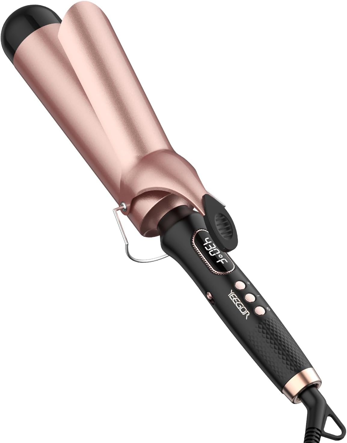 yeegor 2 inch extra large curling iron,long barrel culing wannd,100-240v dual voltage hair curler for big wave curls,12 temps 2 inches