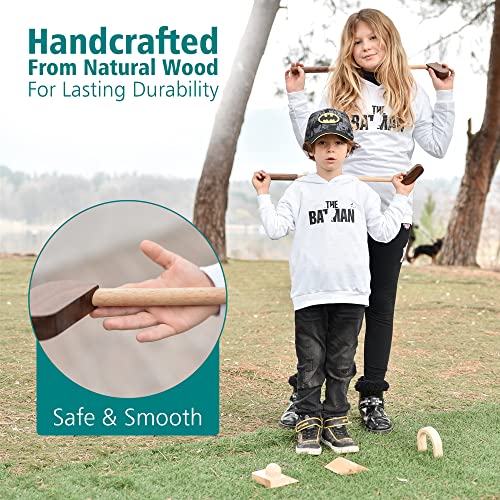 Teal Elite Kids Golf Set – Mini Golf Toy for Indoor and Outdoor Play – Toddler Set Includes 2 Clubs, 2 Balls, Holes, and Obstacles – Premium Natural Wood – Ideal Gift for Boys and Girls Age 3 4 5 - Thumbnail 3