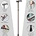 DMI Adjustable Folding Cane with Ergonomic Handle, Lightweight, Sturdy and Support up to 250 pounds, Great for Travel, Walking Stick, Bronze