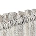 French Door Panel Curtains Paisley Scroll Printed Linen Textured French Door Curtain 72 inches Long French Door Panels for Glass Door Tieback Included 1 Panel Grey