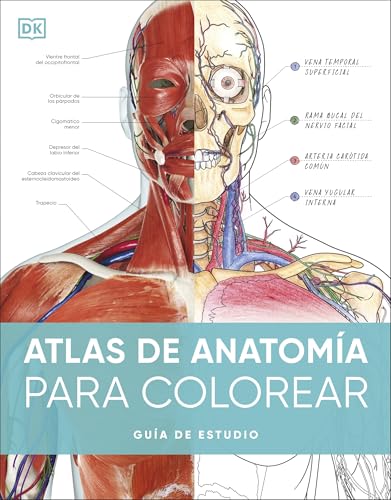 Atlas de anatomía para colorear: Guía de estudio