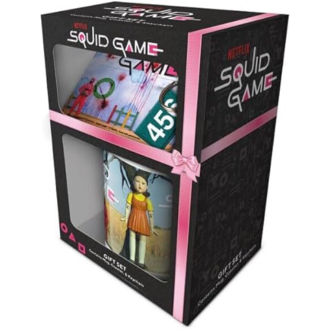 Tasse, Sous-Verre et Porte-Clés Squid Game Cover