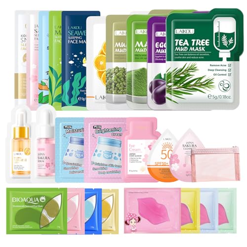 26 Piezas Set De Skincare Para Niñas Skin Care Niña 12 Años Kit Skin Care Adolescentes Skincare Adolescente Chica Set Mascarillas Faciales Hidratante Apto Para Todo Tipo Con 1 Bolsa Almacenamiento