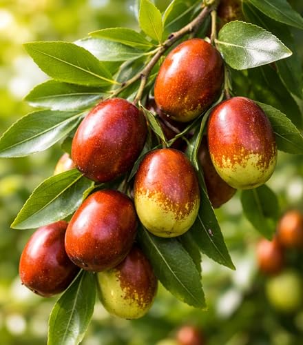 Jujube Seeds for Planting – Grow Your Own Sweet Red Date Tree – Non-GMO Garden Seeds for Home Orchard, Outdoor Planting, and Backyard Gardening (5 Seeds)