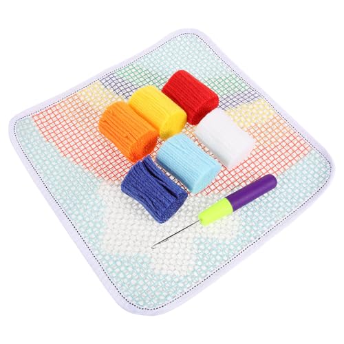 Kit DIY para hacer alfombras con gancho de pestillo YARNOW y tela de rejilla