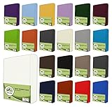 ✅ Tausendfach verkaufter und bewährter Artikel: Leevitex Jersey Spannbettlaken in vielen Größen und Farben - 100% Baumwolle