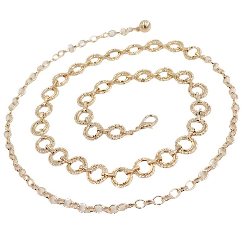 Ring Metal Waist Chain Decoration Suit Dress Thin Belt Adjustable Chain Accessories