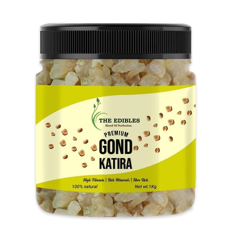 Image of THE EDIBLES Gond Katira Kathila Gum 500gm | Edible Katira Gondh |Traditional Cooling Ingredient, Badam Pisin | Tragacanth Gum | Fiber Rich Superfood for Drinks, Desserts