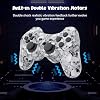 Controller for PS-3 Wireless, Gaming Remote Joystick for Play 3 with Charger Cable Cord (Black Ghost, White Skull)