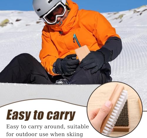Whilmsiy Orbiatils Cepillo De Engranaje De Esquí De Snowboard, Cepillo De Snowboard Herramienta De Cepillo De Cera De Esquí Cepillos De Base De Esquí Herramienta De Atrapado Accesorios De Snowboard - imagen 4
