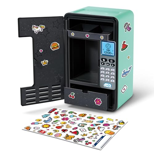 Vtech Kidisecrets Traumtresor – Tresor mit Zahlencode zum Aufbewahren von Geheimnissen – Mit Spielen, Musik und Aufklebern – Für Kinder von 6-12 Jahren, Black - German Version/Deutsche Version