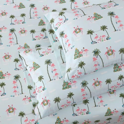 Image of Tommy Bahama - Holiday Queen Cotton Percale Sheet Set with Pillowcases