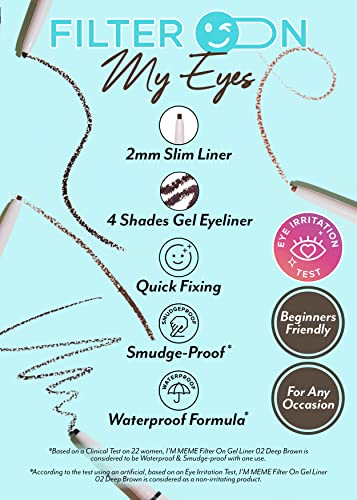 Deliner Gel Waterproof I'M MEME Filter On 03 Brown miniatura 3